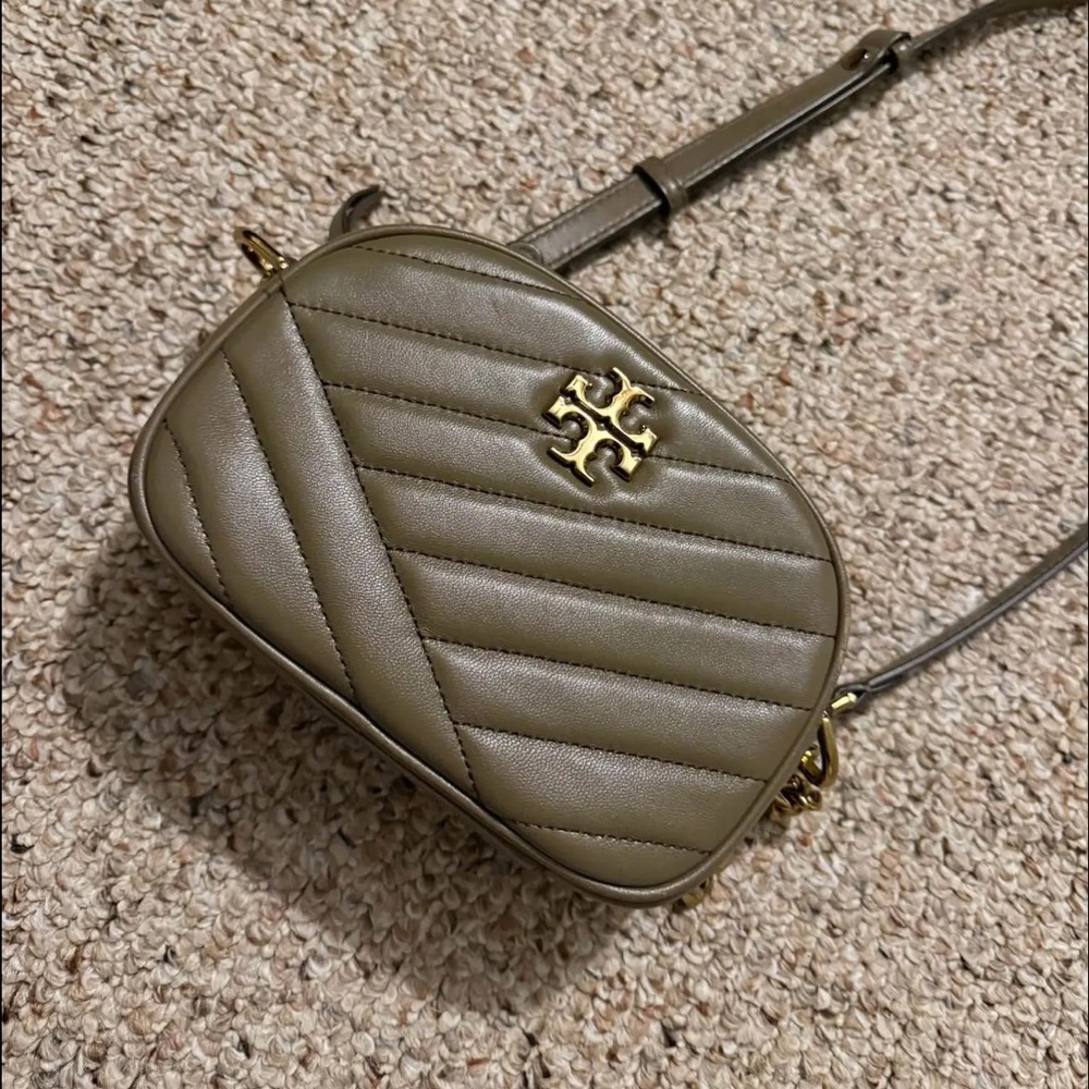 Tory Burch Quilted Olive Crossbody Bag